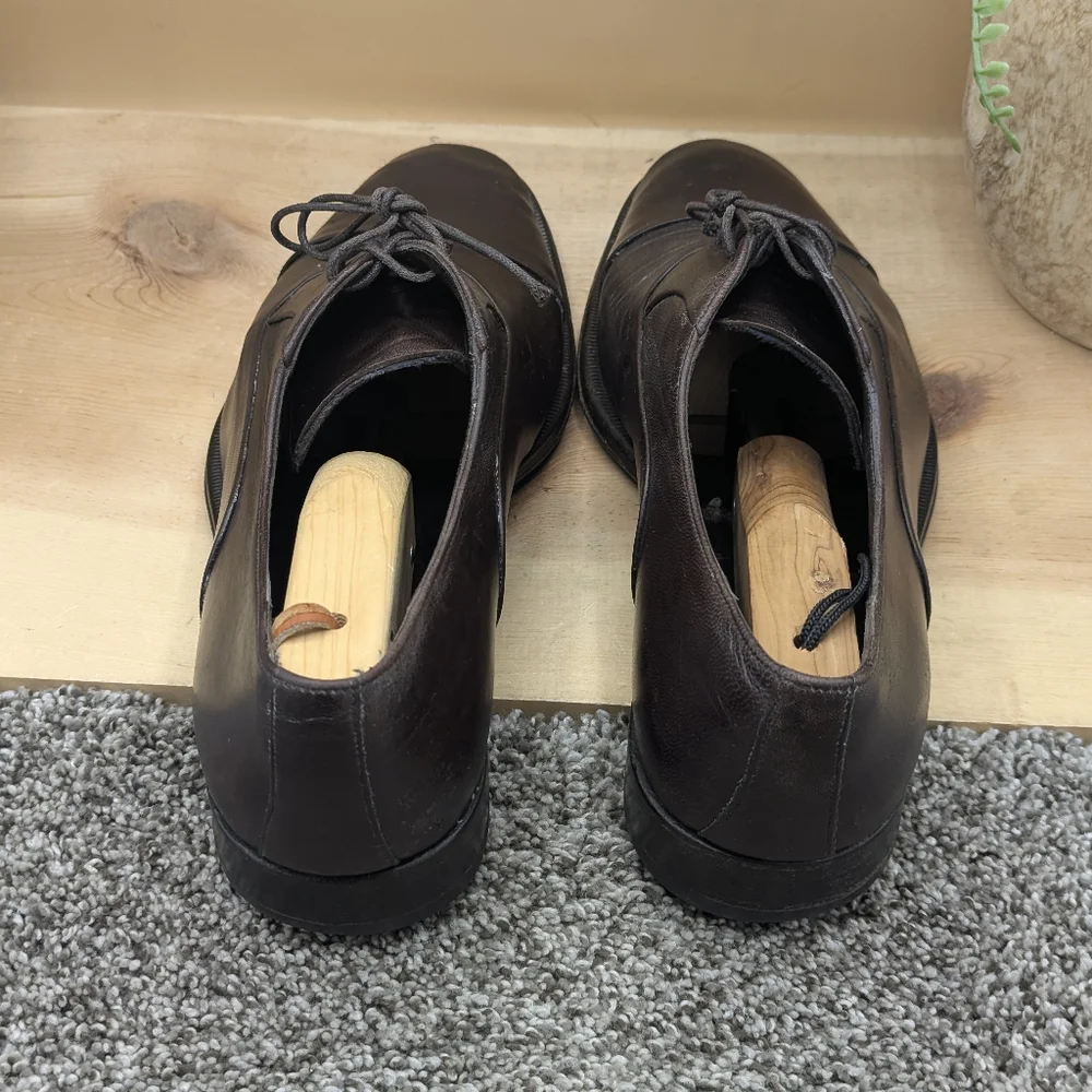 Bruno Magli Locascio Cap Toe Mens Size 10.5M Dress Shoes Brown Leather Italy